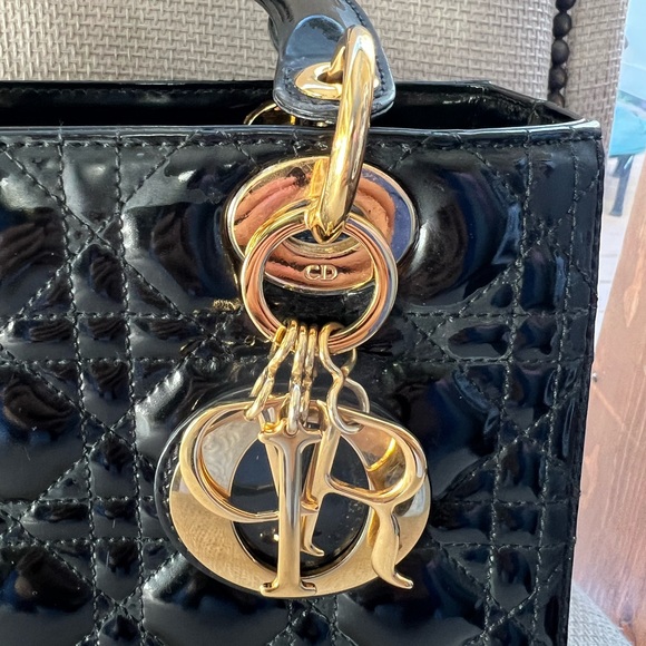 Dior 100%Authentic Dior Lady bag leather Medium - Picture 3 of 15